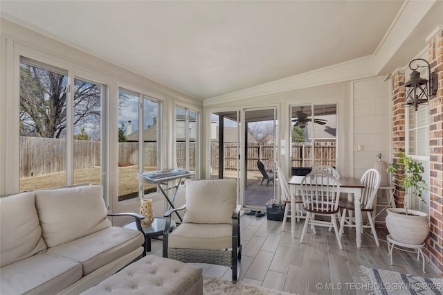 view of sunroom