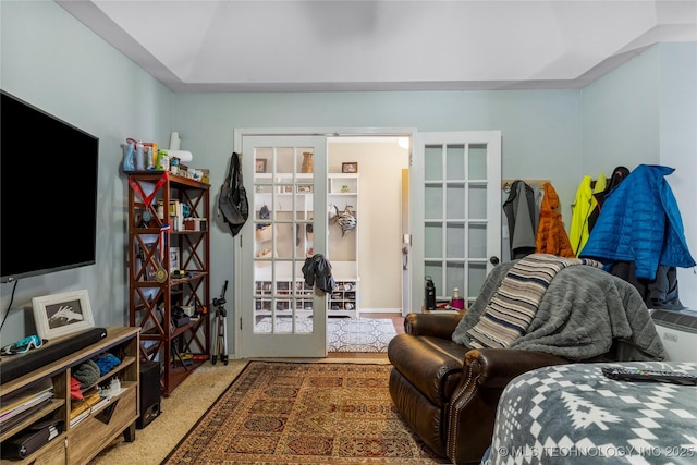 interior space with french doors