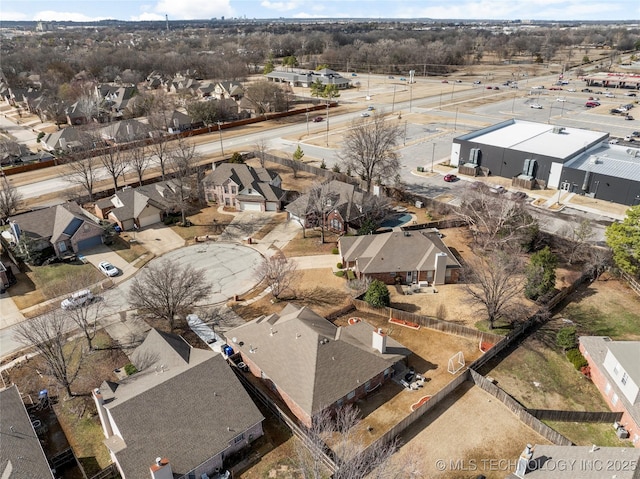 drone / aerial view featuring a residential view