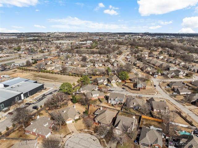 drone / aerial view featuring a residential view