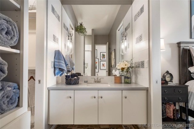 bathroom featuring vanity