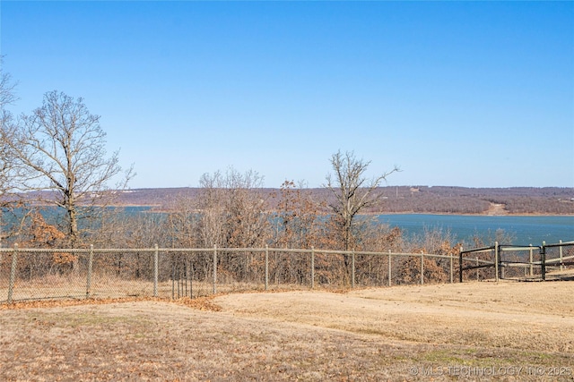 water view with fence