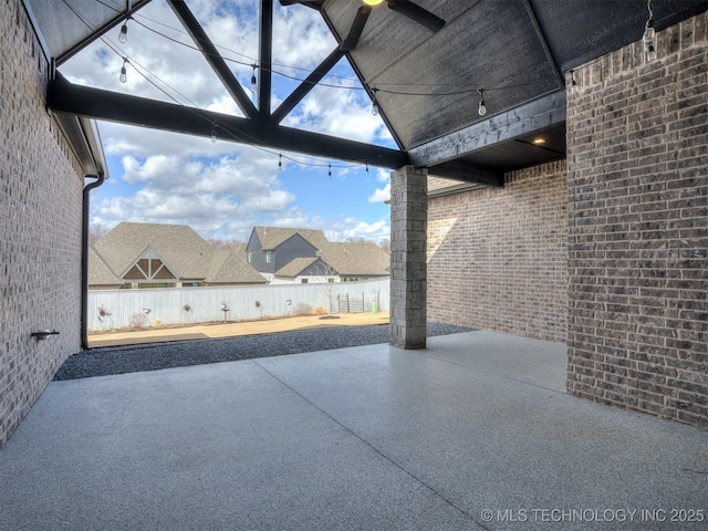 view of patio / terrace with fence