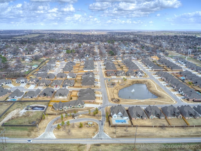 drone / aerial view with a residential view