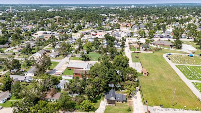 aerial view with a residential view