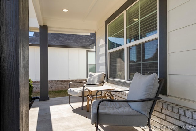 view of patio / terrace with a porch