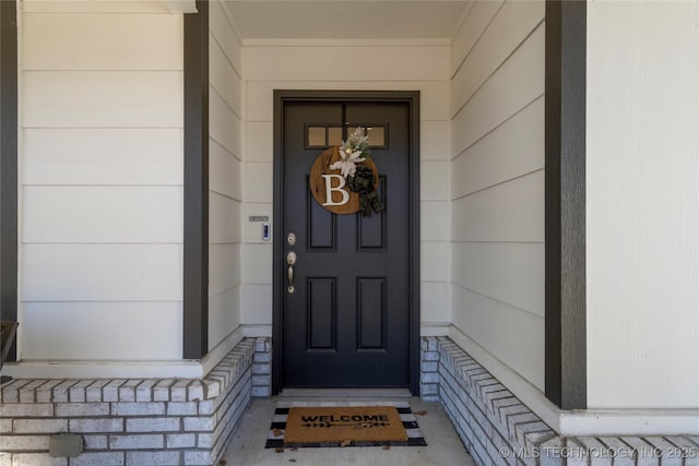 view of doorway to property