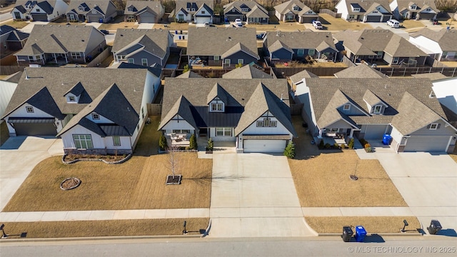 drone / aerial view featuring a residential view