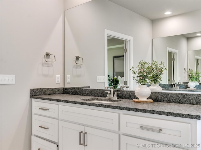 11225 S Fir Ave W, Jenks, OK 74037 - bathroom featuring recessed lighting and vanity