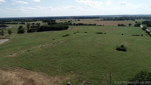 drone / aerial view with a rural view