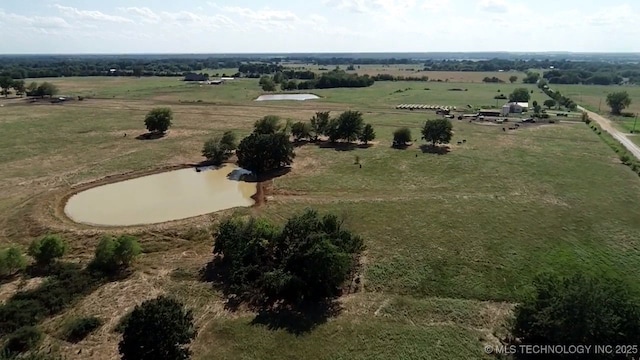 bird's eye view with a rural view