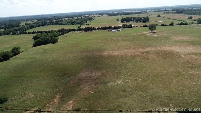 aerial view featuring a rural view