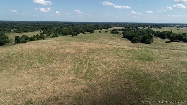 aerial view with a rural view