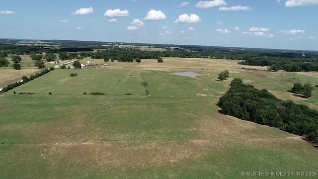 drone / aerial view with a rural view