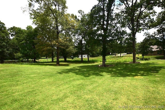 view of home's community with a yard