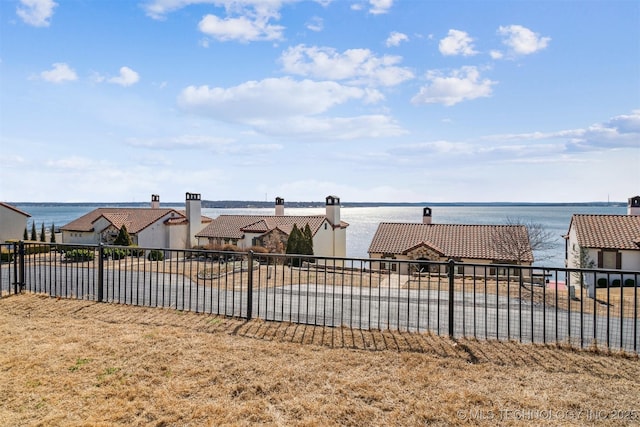 water view with fence