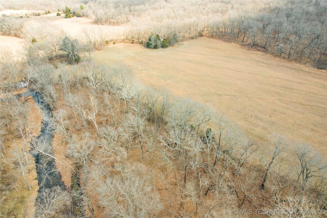 aerial view featuring a rural view