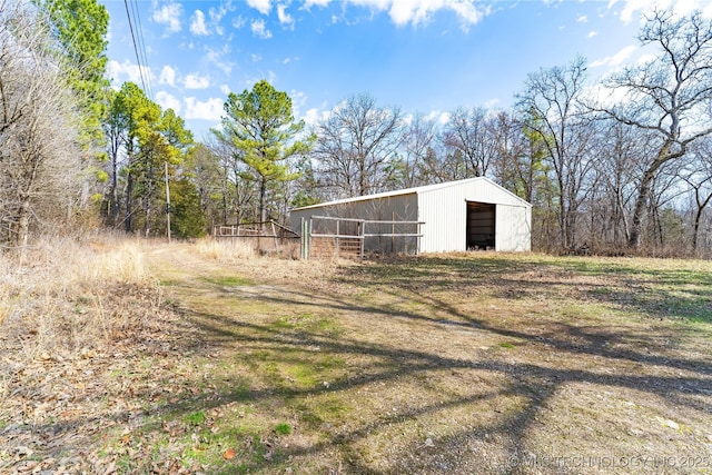 view of pole building