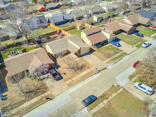 birds eye view of property featuring a residential view