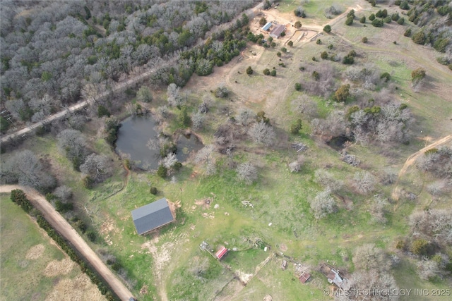 aerial view with a rural view