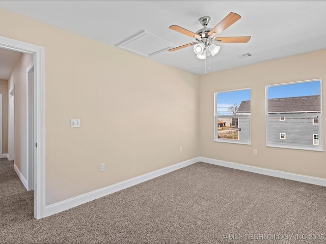 400 S Chickasaw Ave, Bartlesville, OK 74003 - carpeted spare room featuring ceiling fan and baseboards
