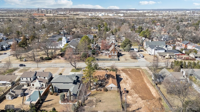 aerial view featuring a residential view