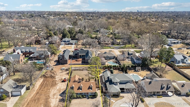 aerial view featuring a residential view