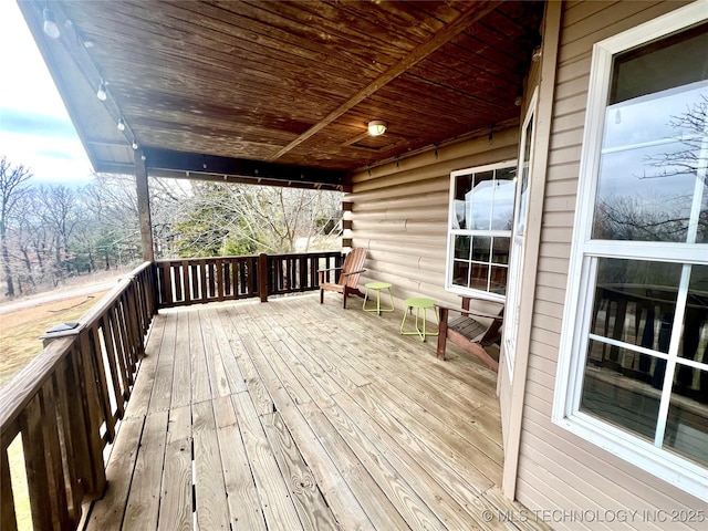 view of wooden terrace