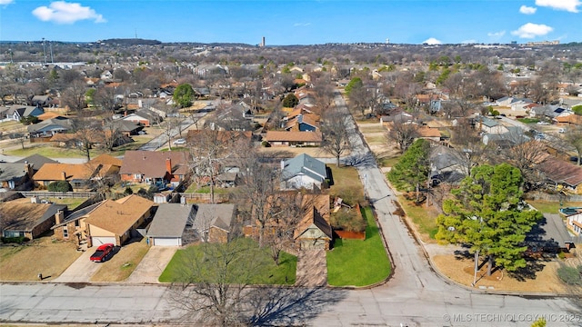 bird's eye view with a residential view