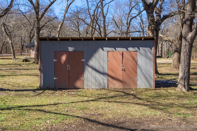 view of shed