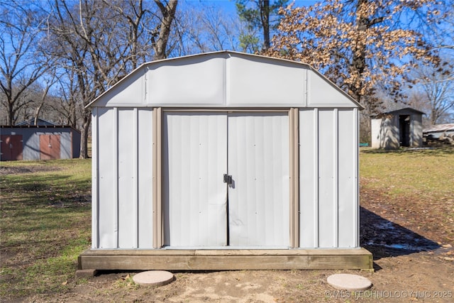 view of shed