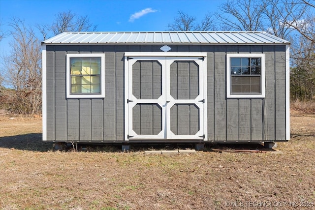 view of shed