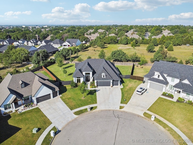 drone / aerial view featuring a residential view