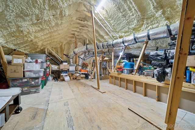 view of attic