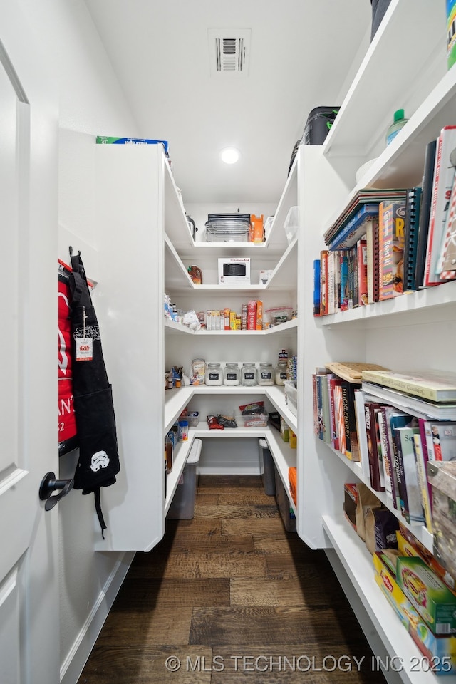 pantry with visible vents