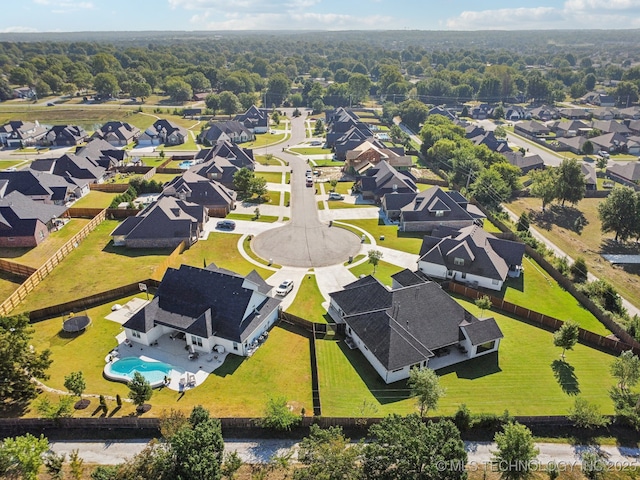 birds eye view of property featuring a residential view