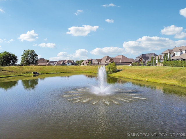 property view of water with a residential view