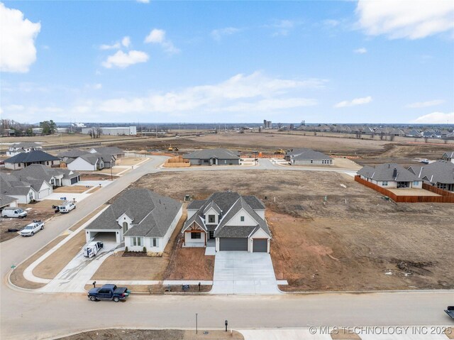 drone / aerial view with a residential view