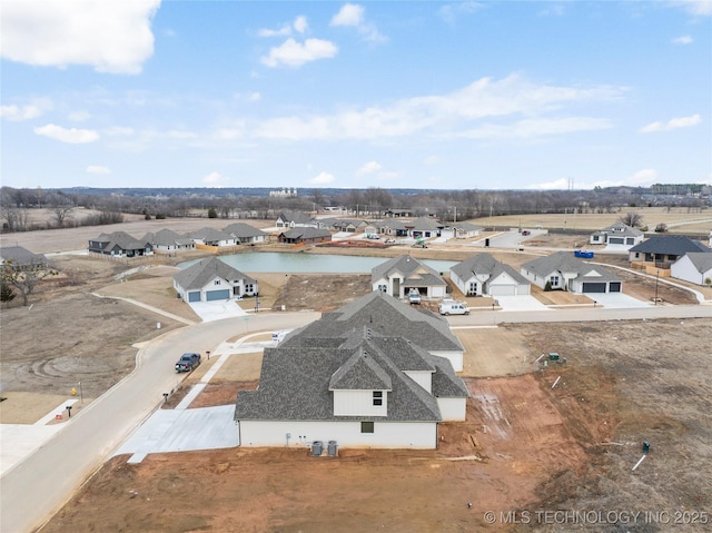 bird's eye view with a residential view