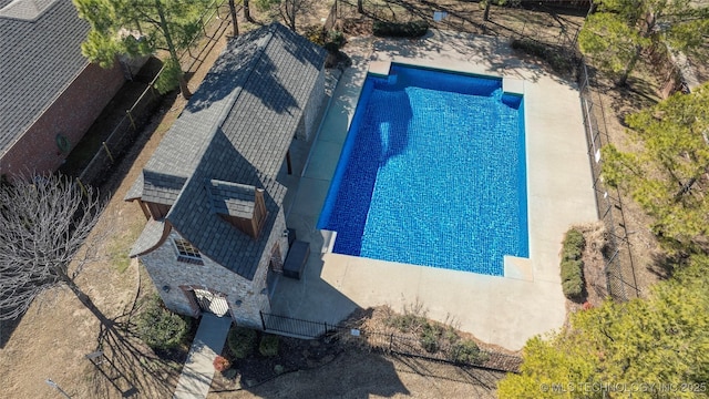 11923 E 105th Ct N, Owasso, OK 74055 - view from above of property featuring a pool area