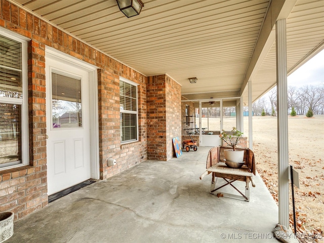 view of patio / terrace featuring covered porch