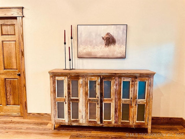 interior details with wood finished floors