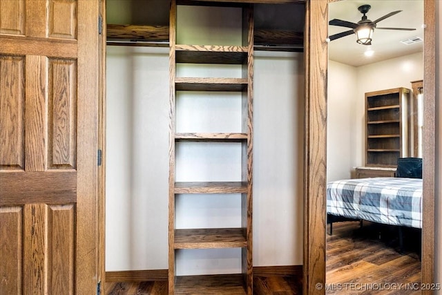 closet with visible vents