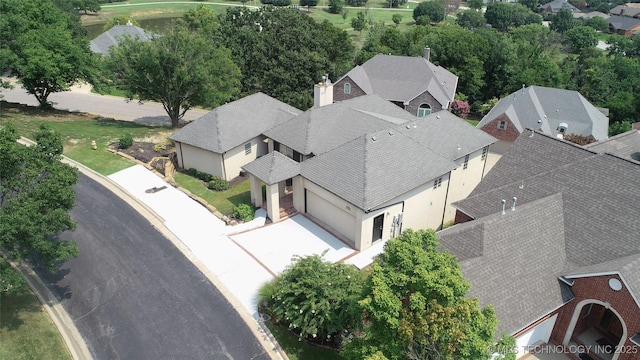 drone / aerial view featuring a residential view