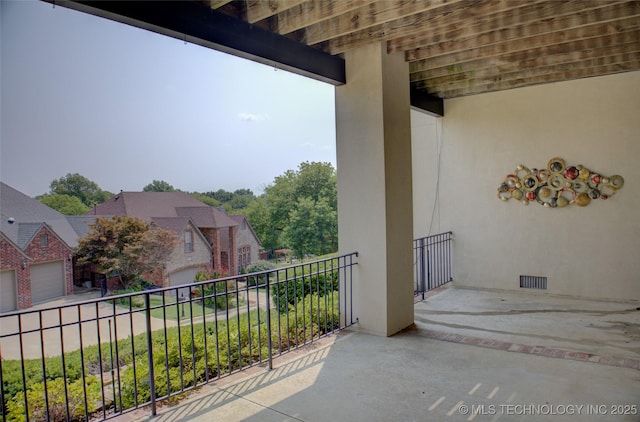 balcony with visible vents