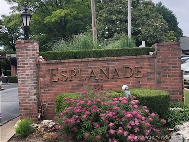 view of community sign