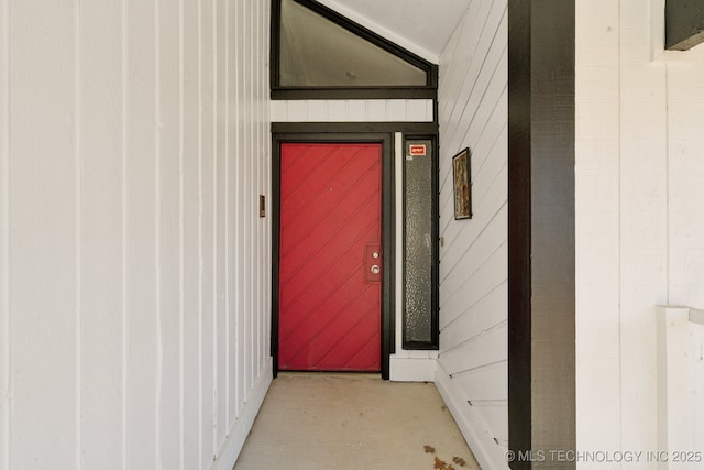 view of doorway to property