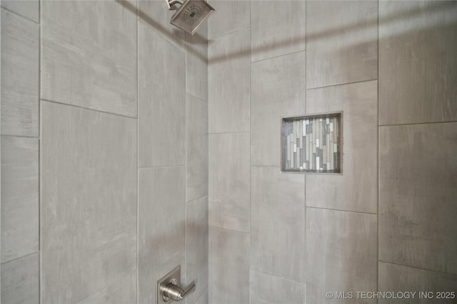 details with tiled shower
