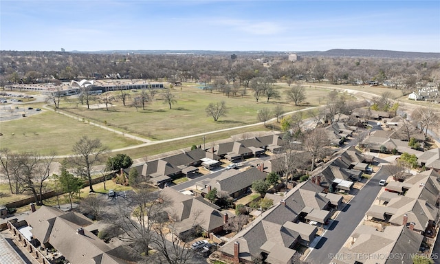 aerial view with a residential view