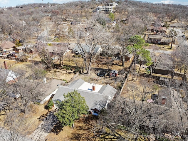 drone / aerial view featuring a residential view